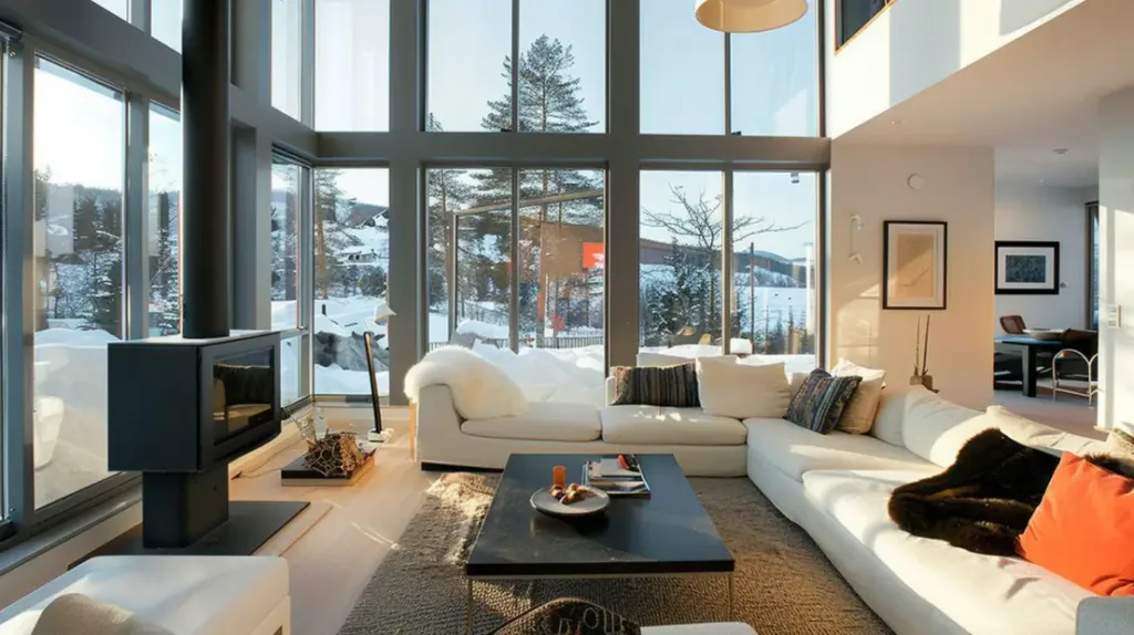 Hvilke skader dekker en innboforsikring? a_modern_living_room_Norwegian_home_interior