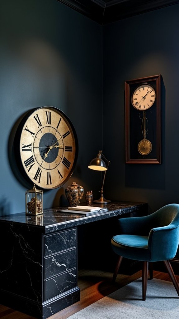 artistic clocks enhance workspace
