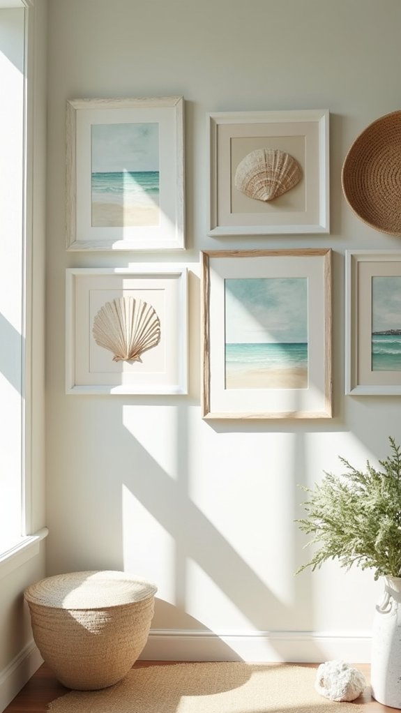 beach themed gallery wall decor