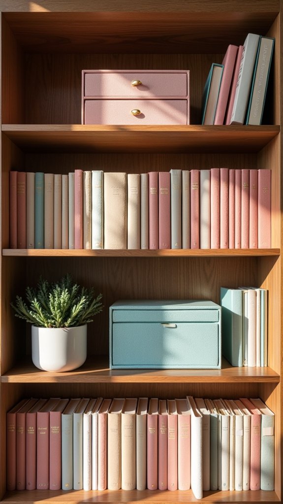books and decorative boxes