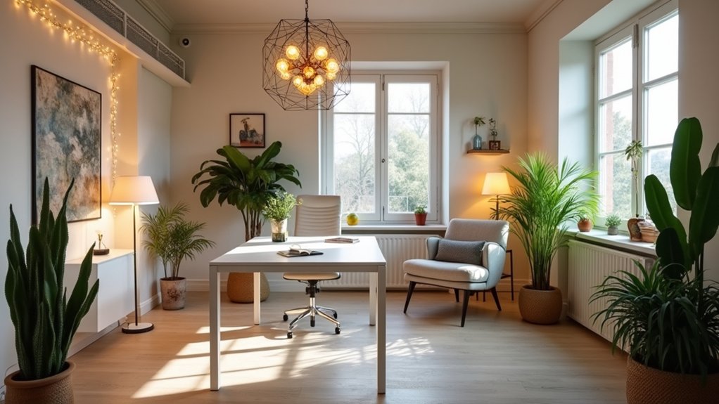 bright and inspiring office lighting