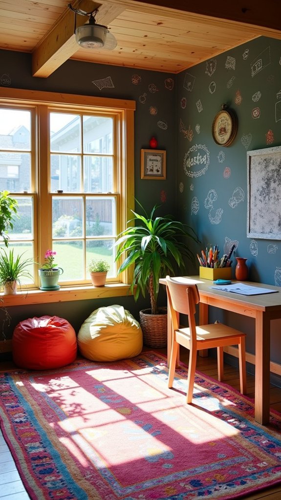bright inviting study space
