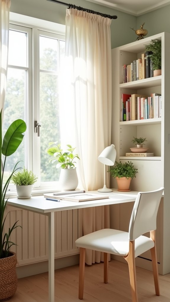 brighten space with light colors