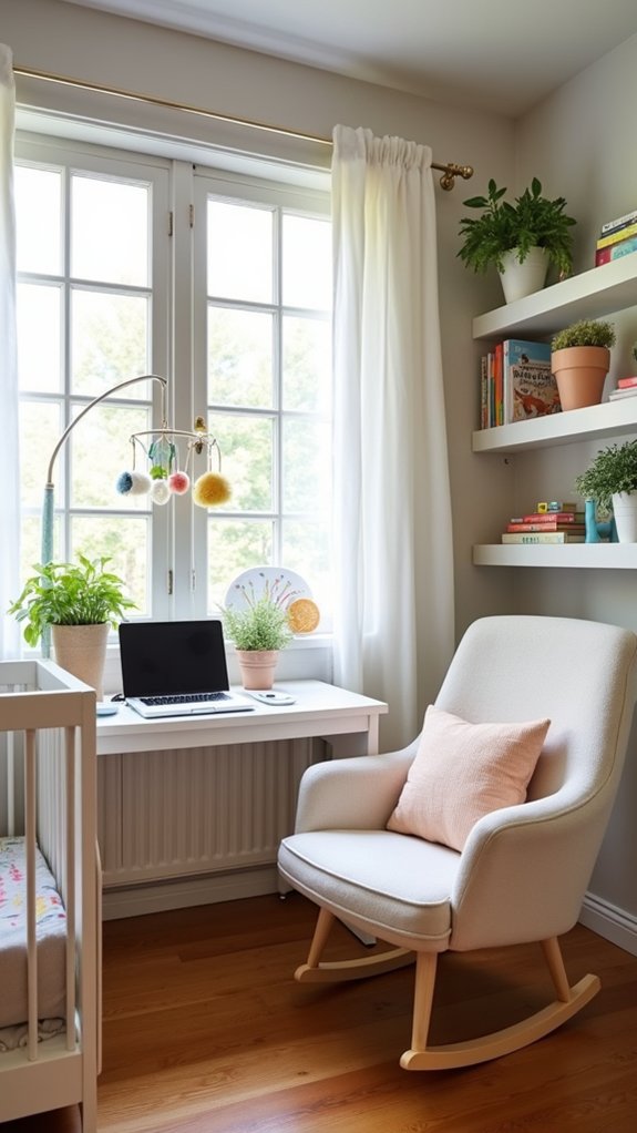 budget friendly nursery office combo