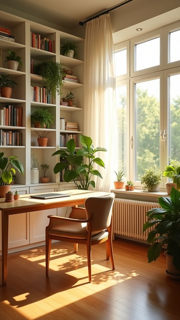 built in shelving for organization