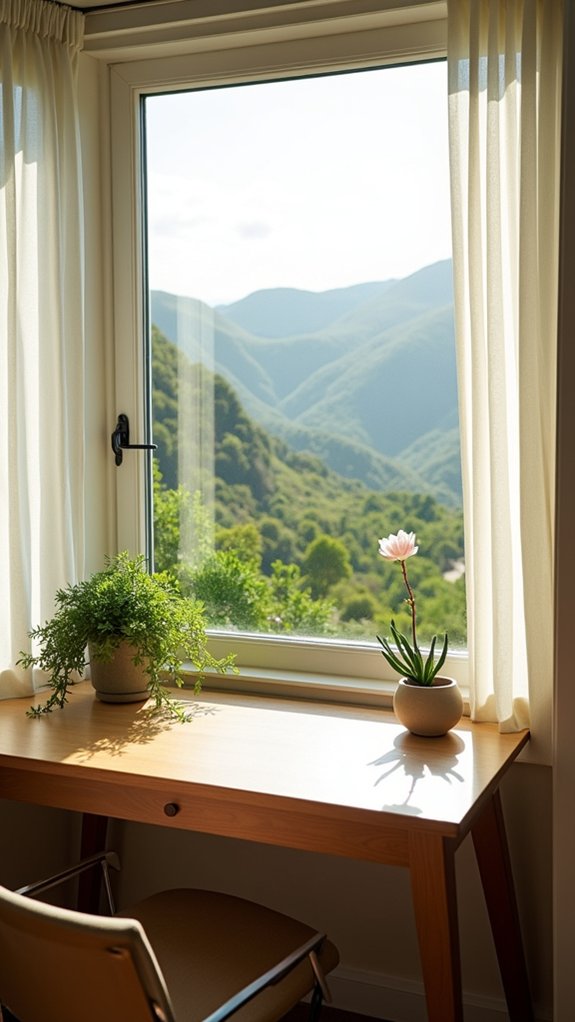 calming plant filled workspace