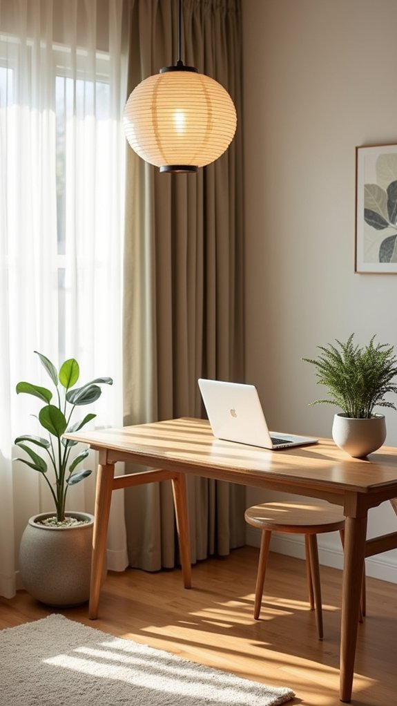 calming workspace with nature