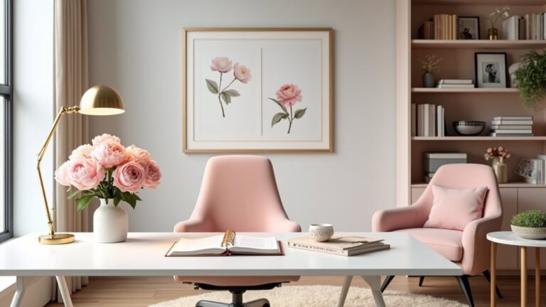 charming feminine office decor