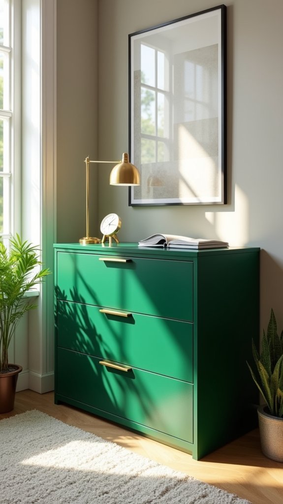 chic emerald green organization
