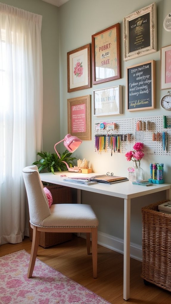 chic functional gallery wall