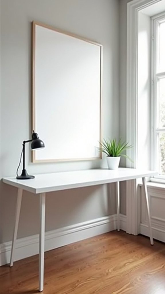 clutter free minimalist workspace design