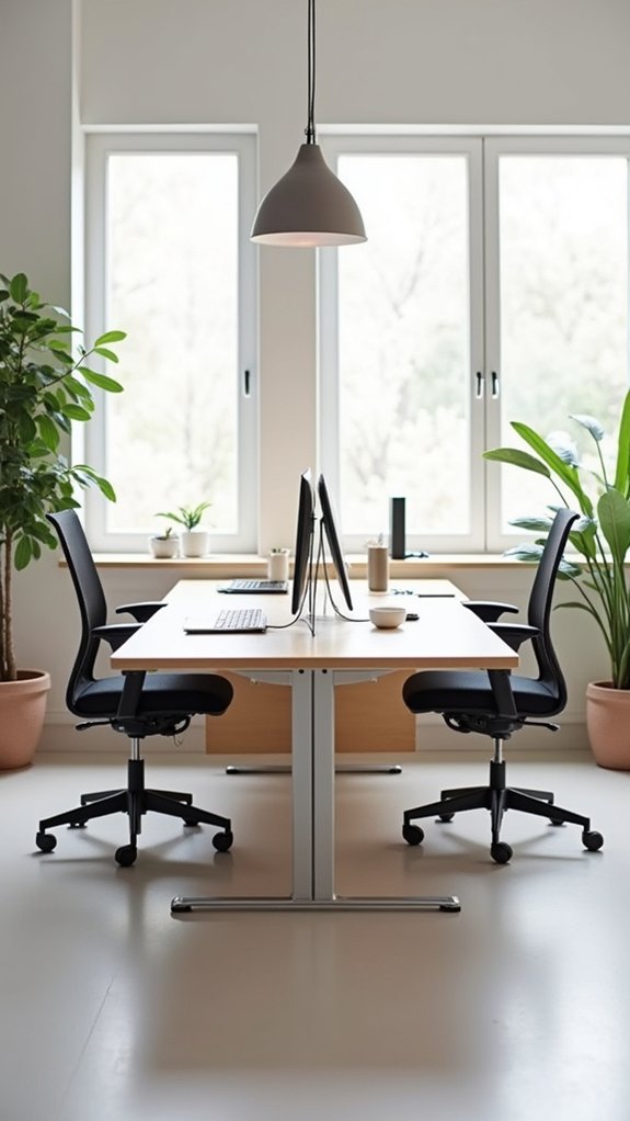 collaborative dual workspace setup