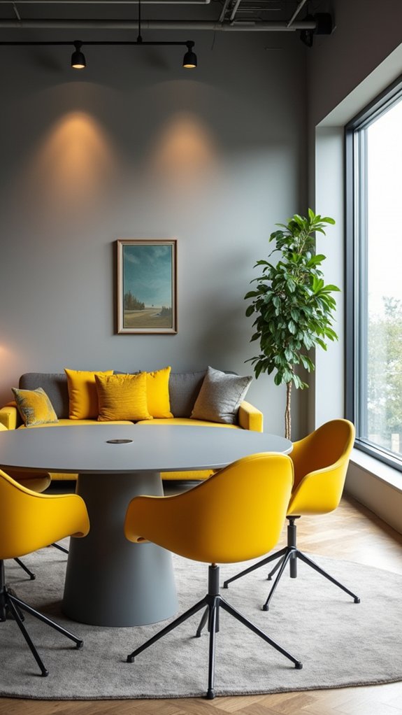 collaborative grey and yellow