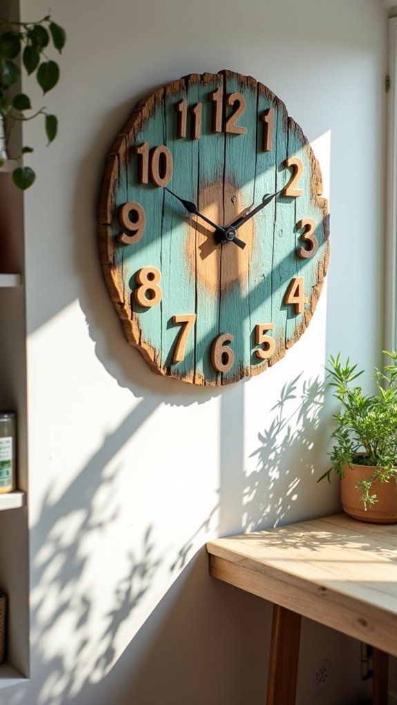 colorful inspirational wall clock
