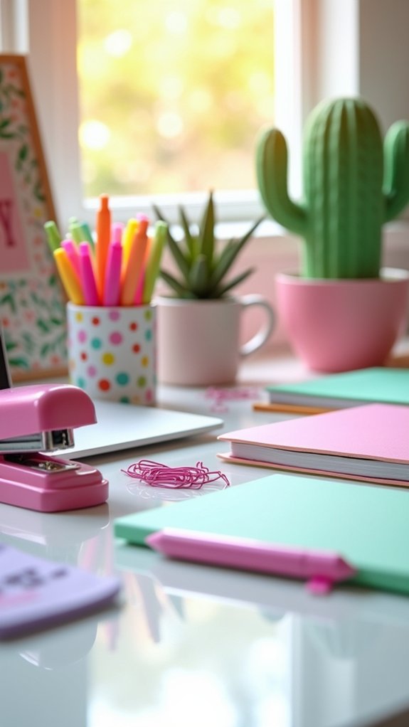 colorful playful office supplies