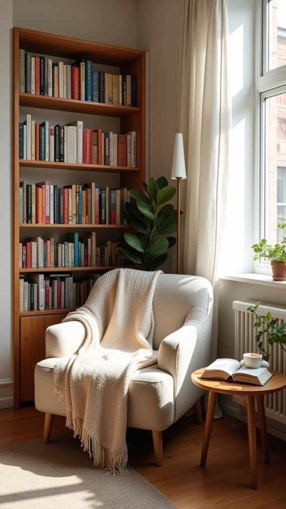 cozy chair warm lighting