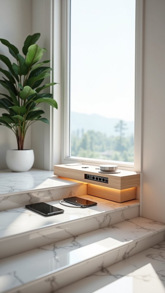 cozy charging hub setup