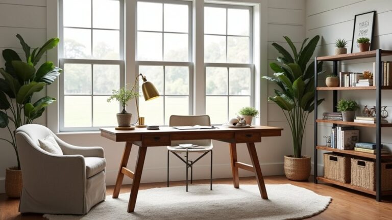 cozy chic farmhouse offices