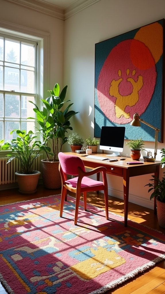 cozy colorful rugs enhance creativity