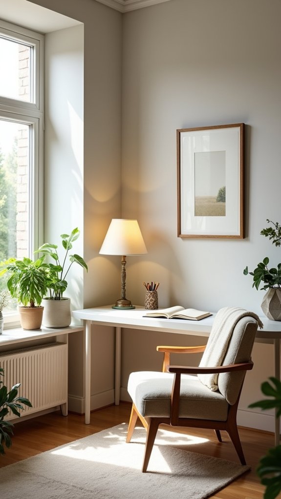 cozy corner workspace setup