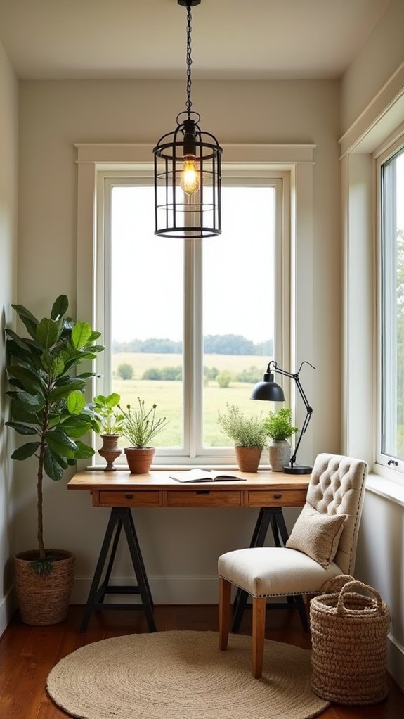 cozy farmhouse style lighting ambiance