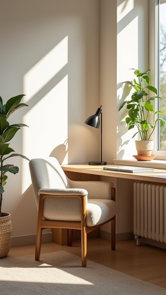 cozy minimalist boucle chair