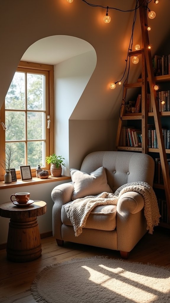 cozy minimalist reading nook