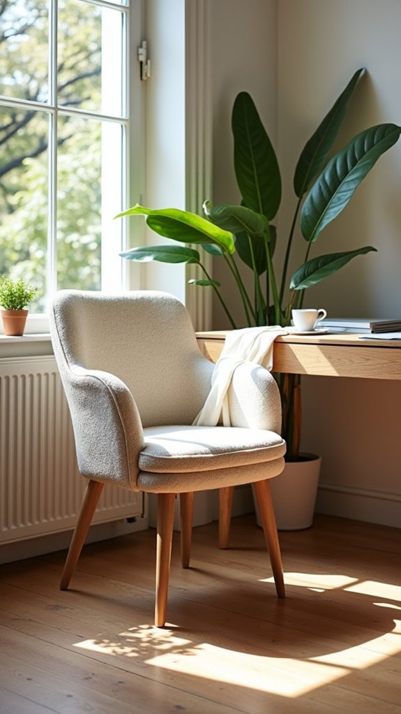 cozy multifunctional boucle chair