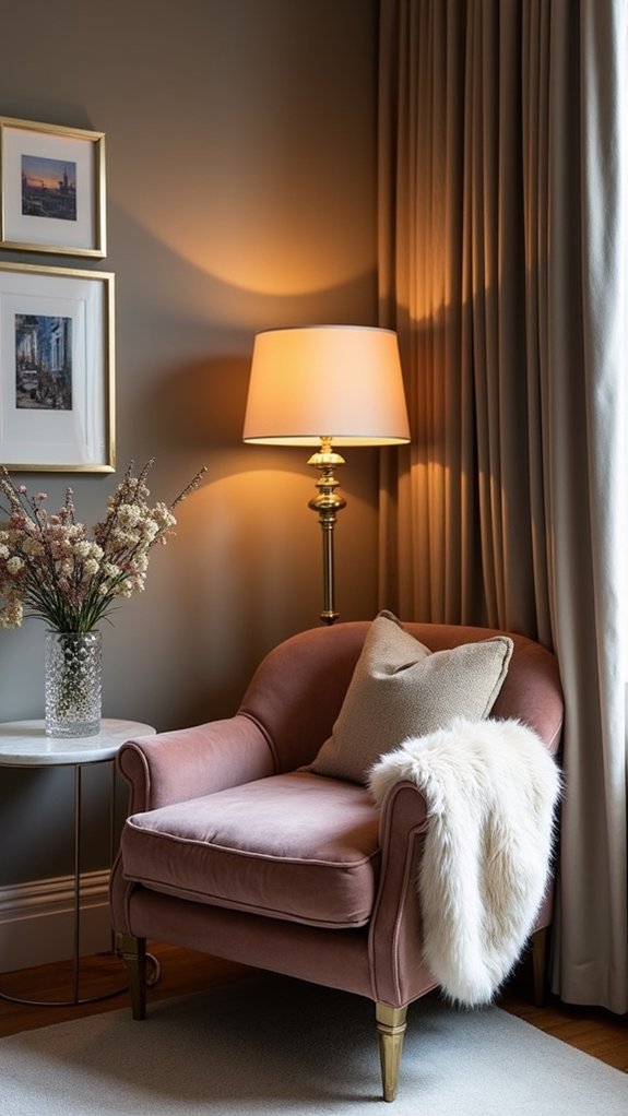 cozy reading nook setup