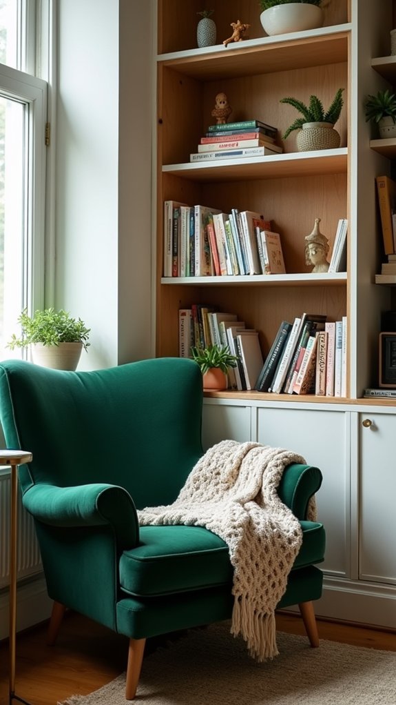 cozy reading nook setup