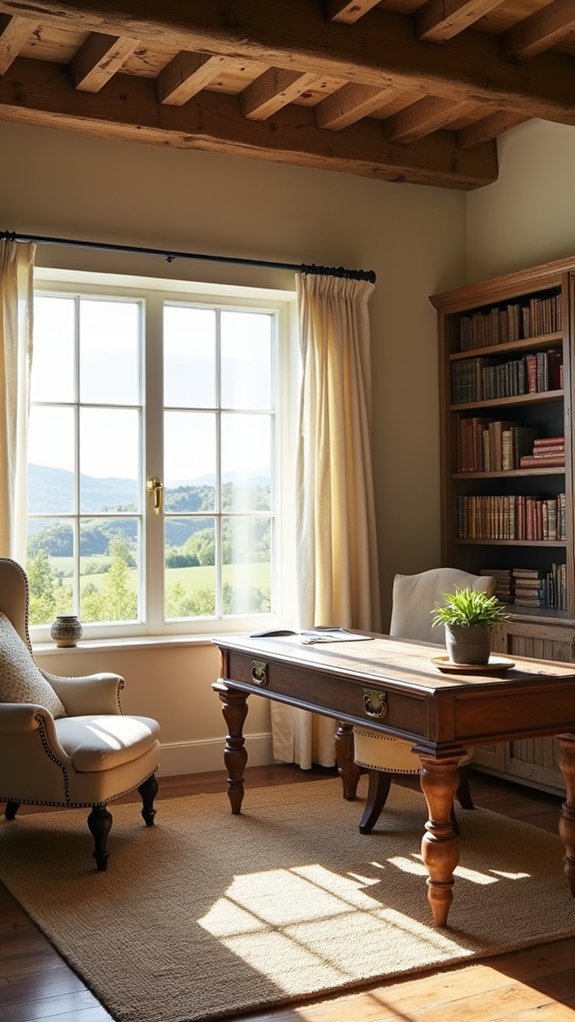 cozy rustic home office