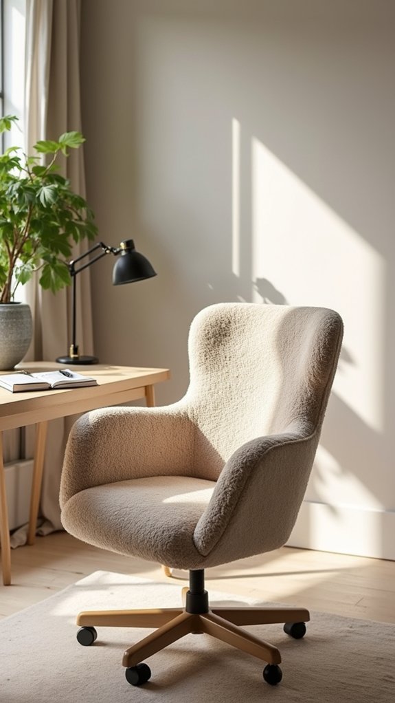 cozy textured boucle chair
