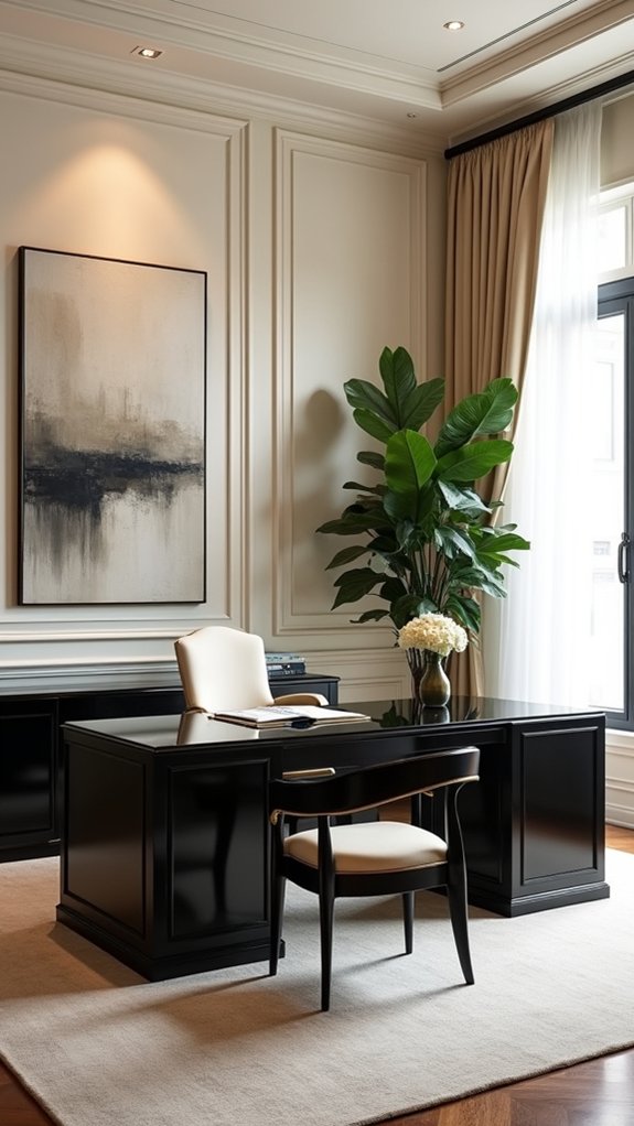 cream and black elegance