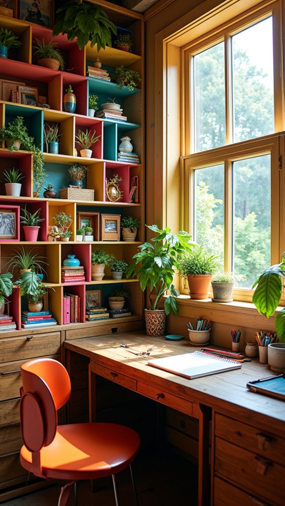 creative and organized workspace