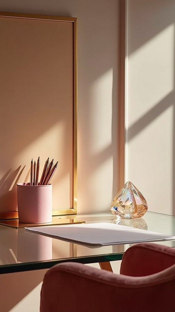 creative workspace with supplies