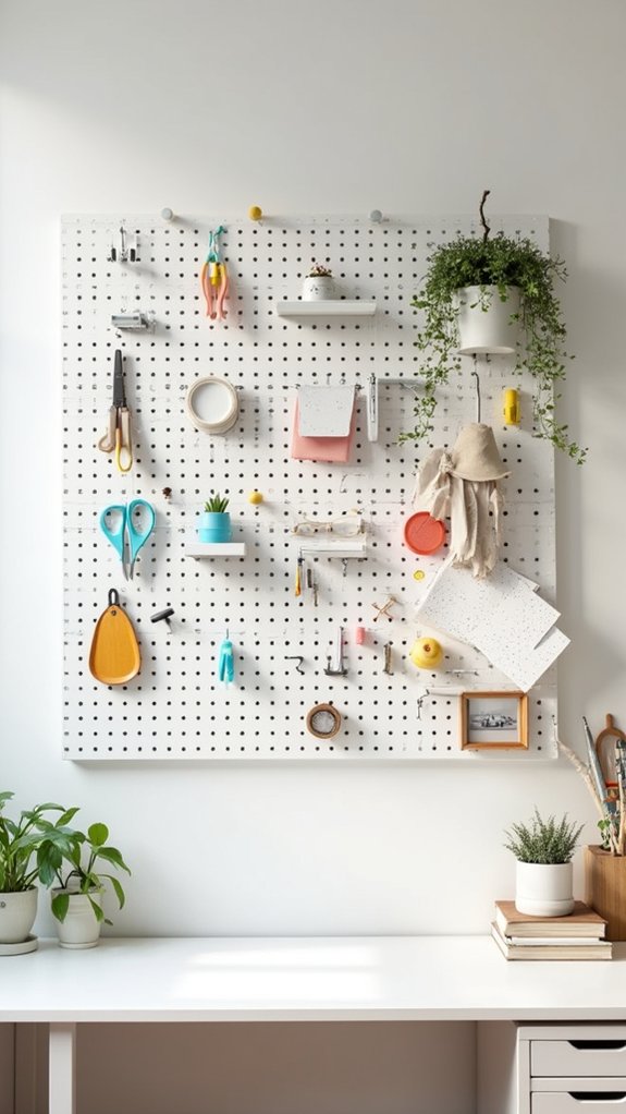 customizable pegboard organizer solution