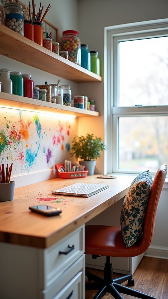 customized craft desk organization