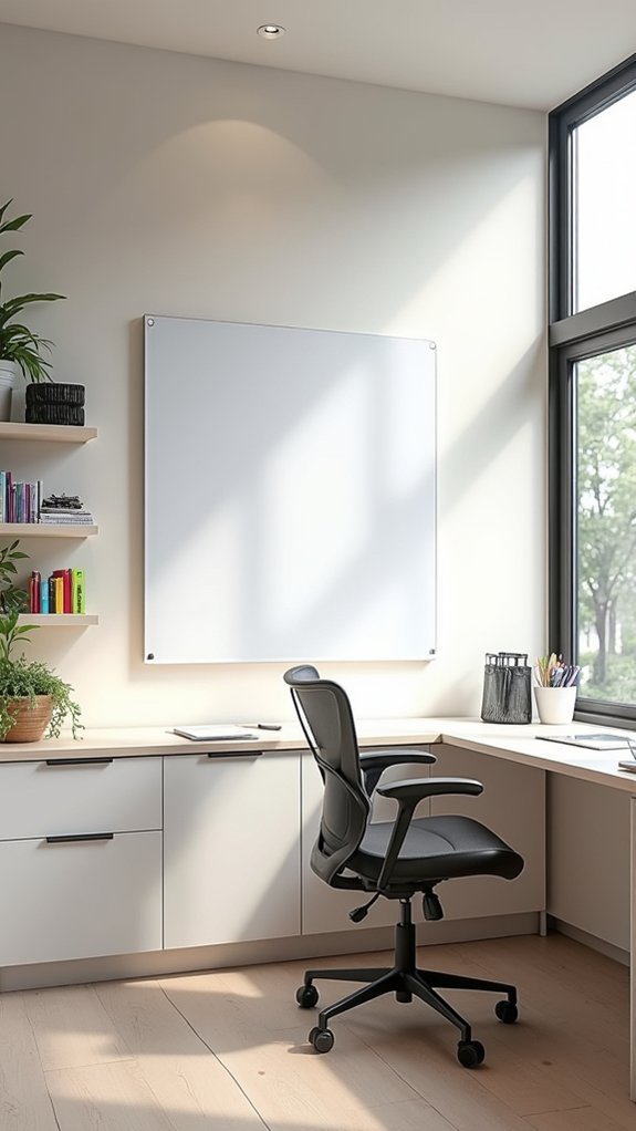 customized workspace with whiteboards