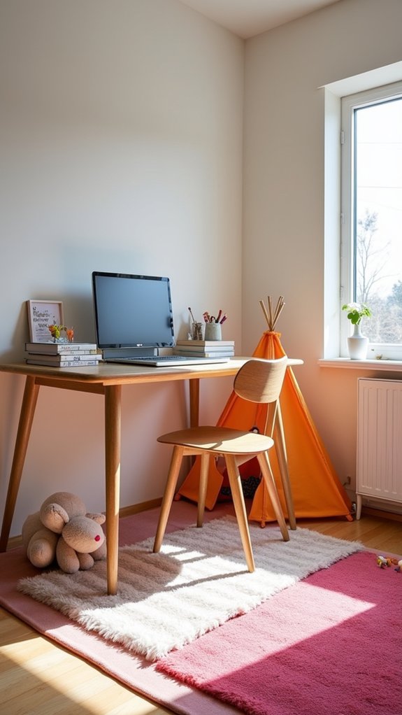 desk play area created