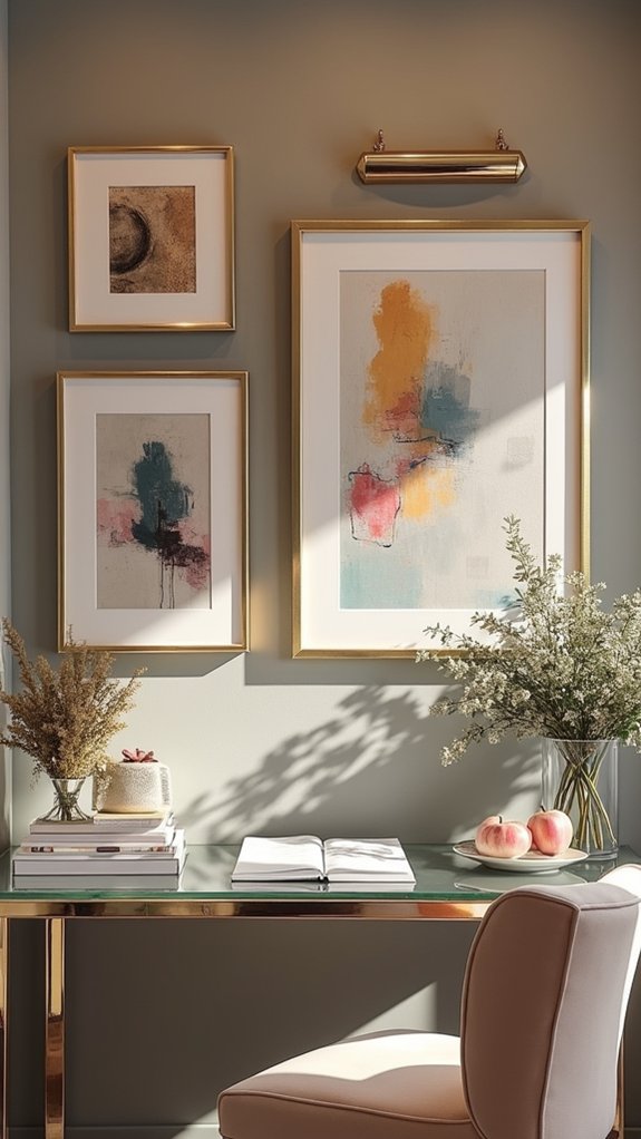 eclectic gallery wall design