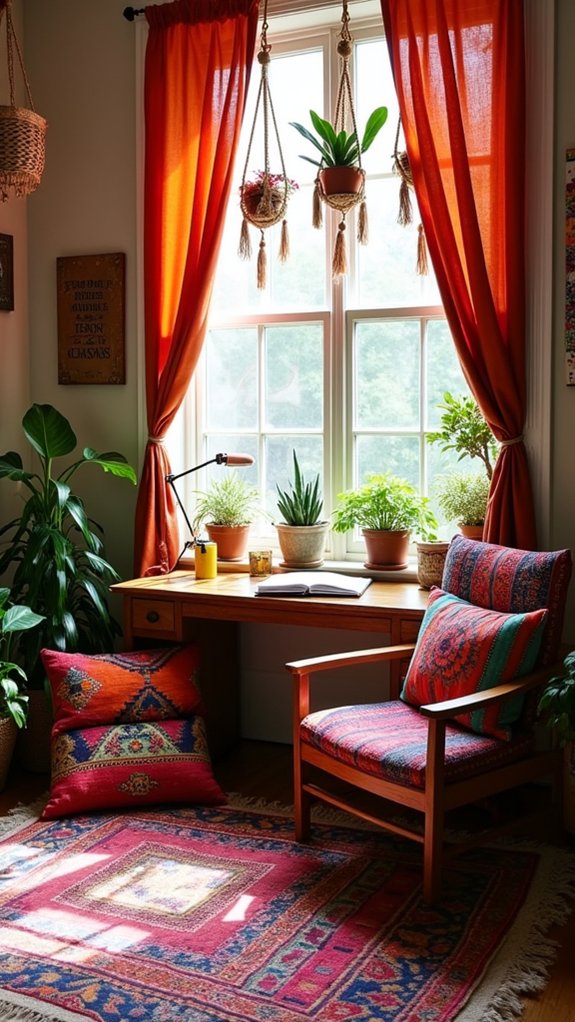 eclectic global textile decor