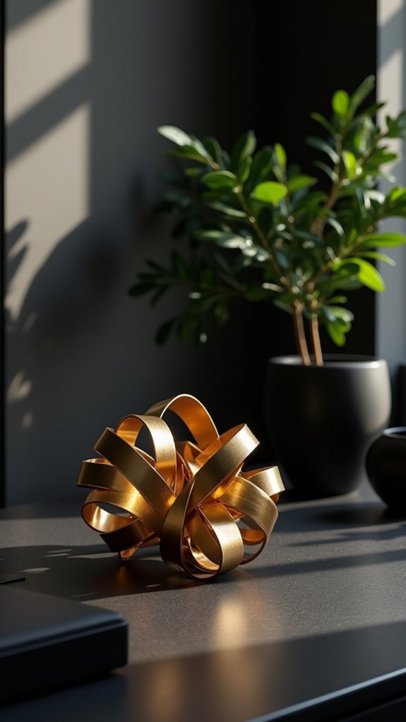 elegant artistic brass centerpieces