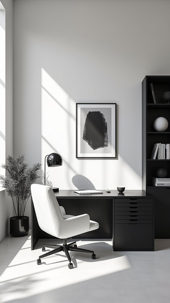 elegant black and white decor