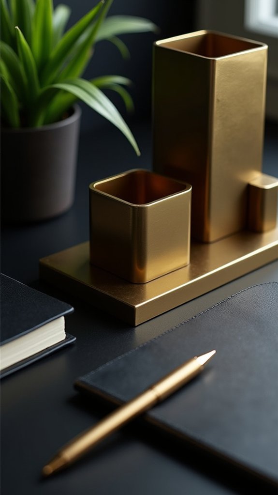 elegant brass desk organizers