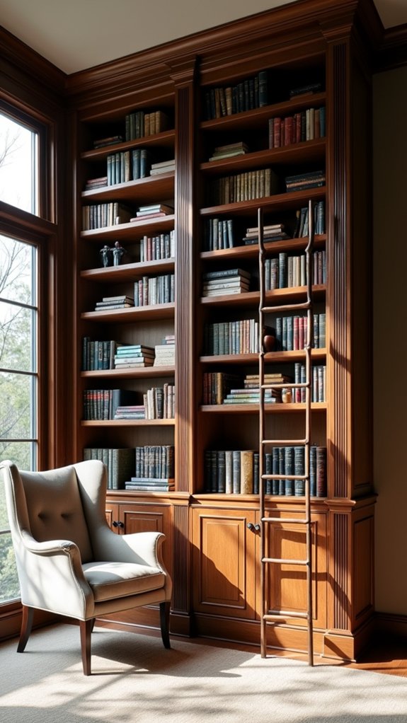 elegant built in bookcases