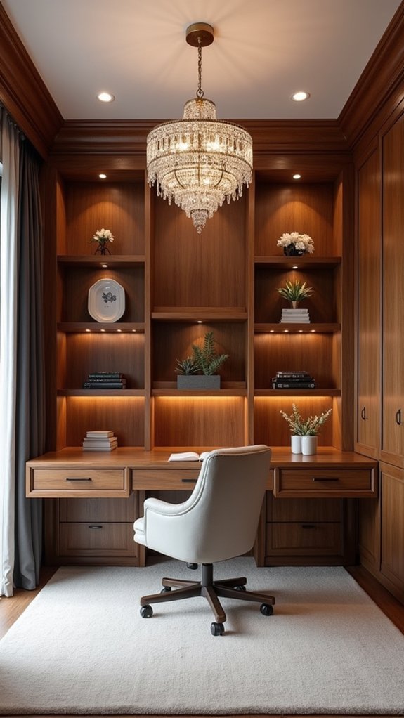 elegant built in lighting features