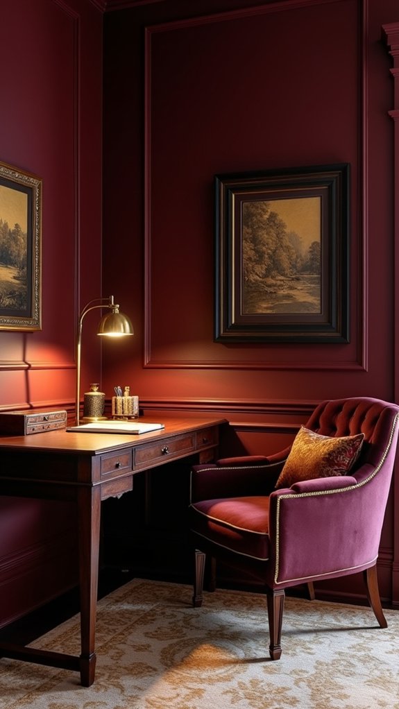 elegant burgundy and gold