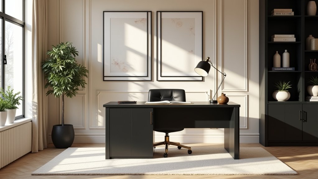 elegant cream and black decor