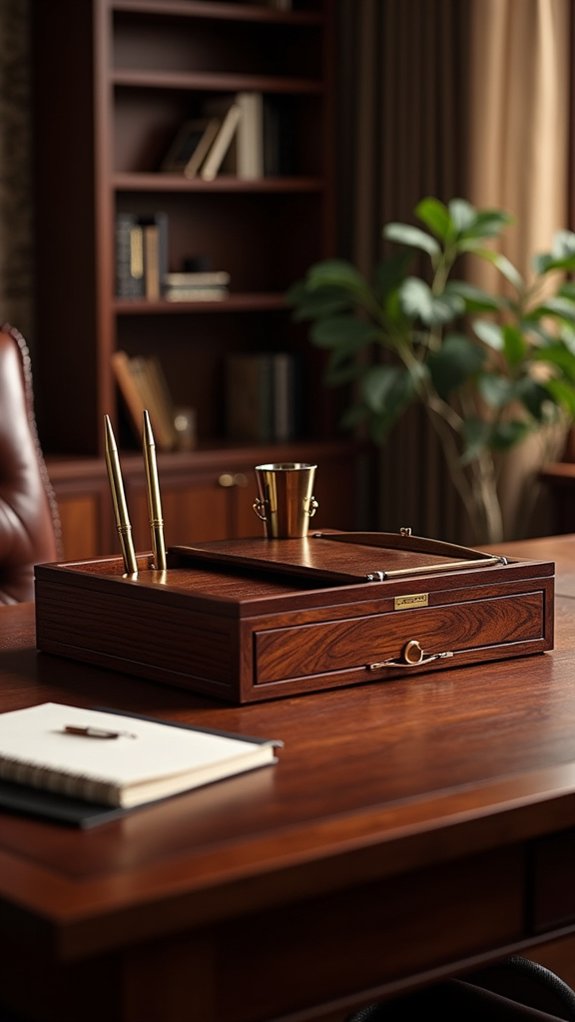 elegant dark wood organizers