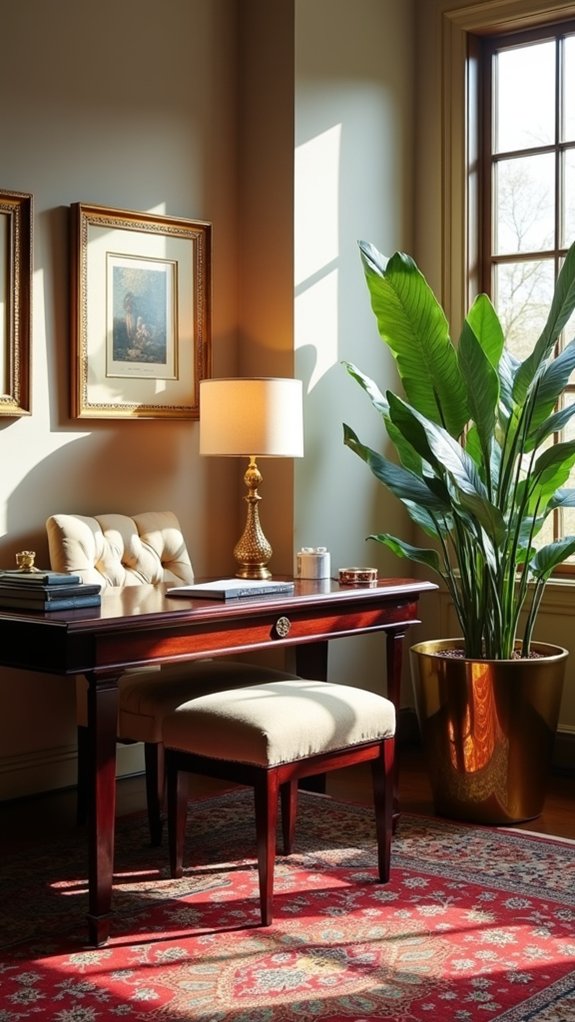 elegant gold and brass accents